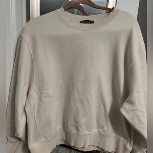 ZARA Cream Women's Crewneck